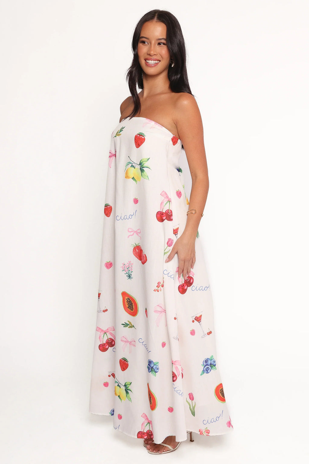 Robe longue bustier Soph – Imprimé Ciao Bow