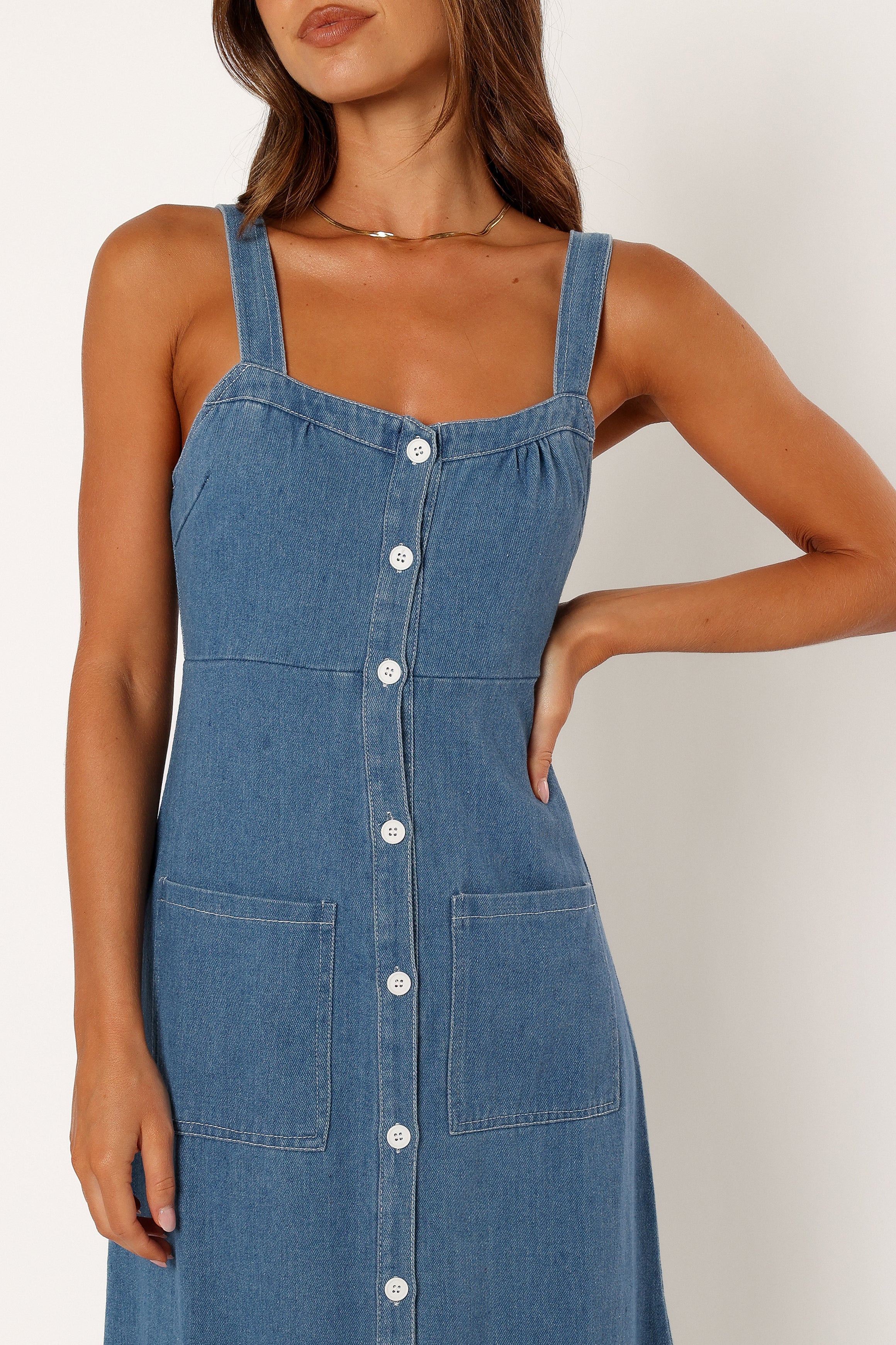 Robe Bettie mi-longue en jean
