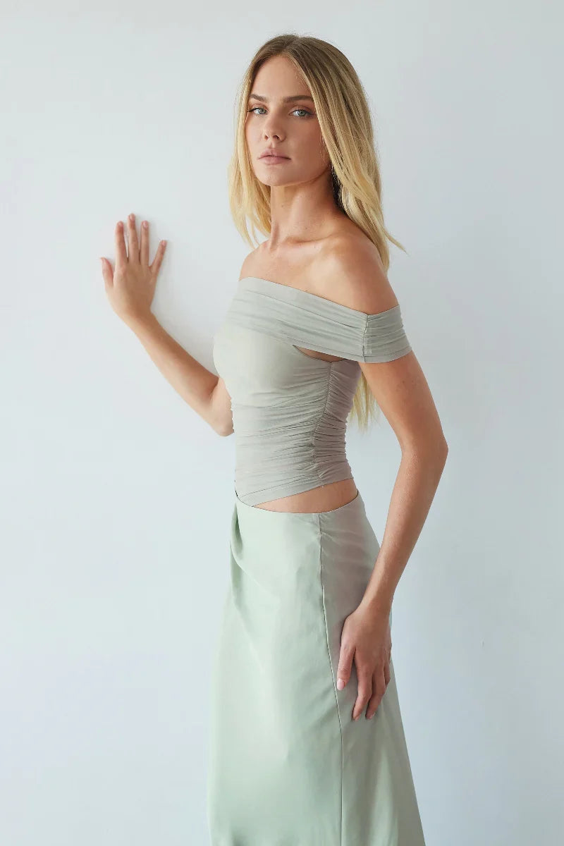 Robe longue en maille Rosalia