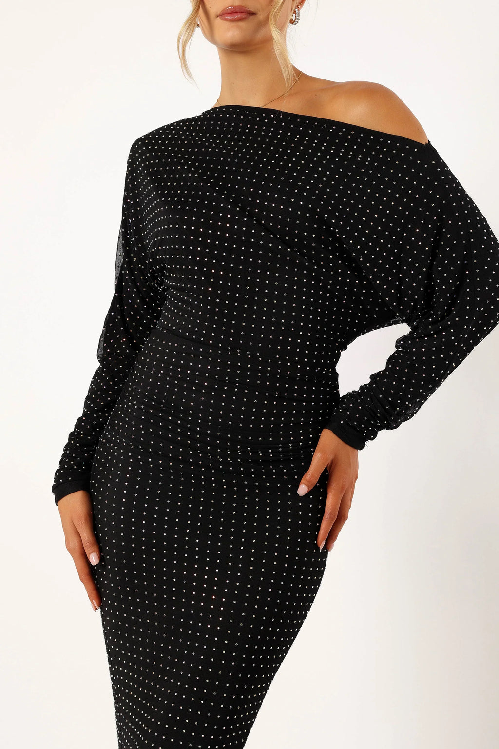 Loeve Long Sleeve Midi Dress - Black