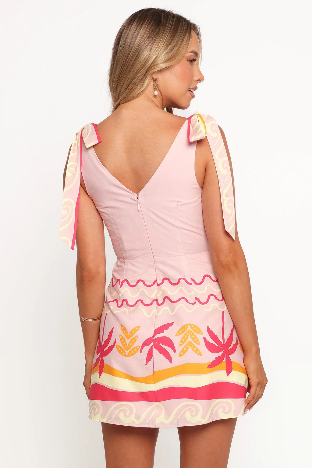 Mini-robe Ariarne - Rose palmier