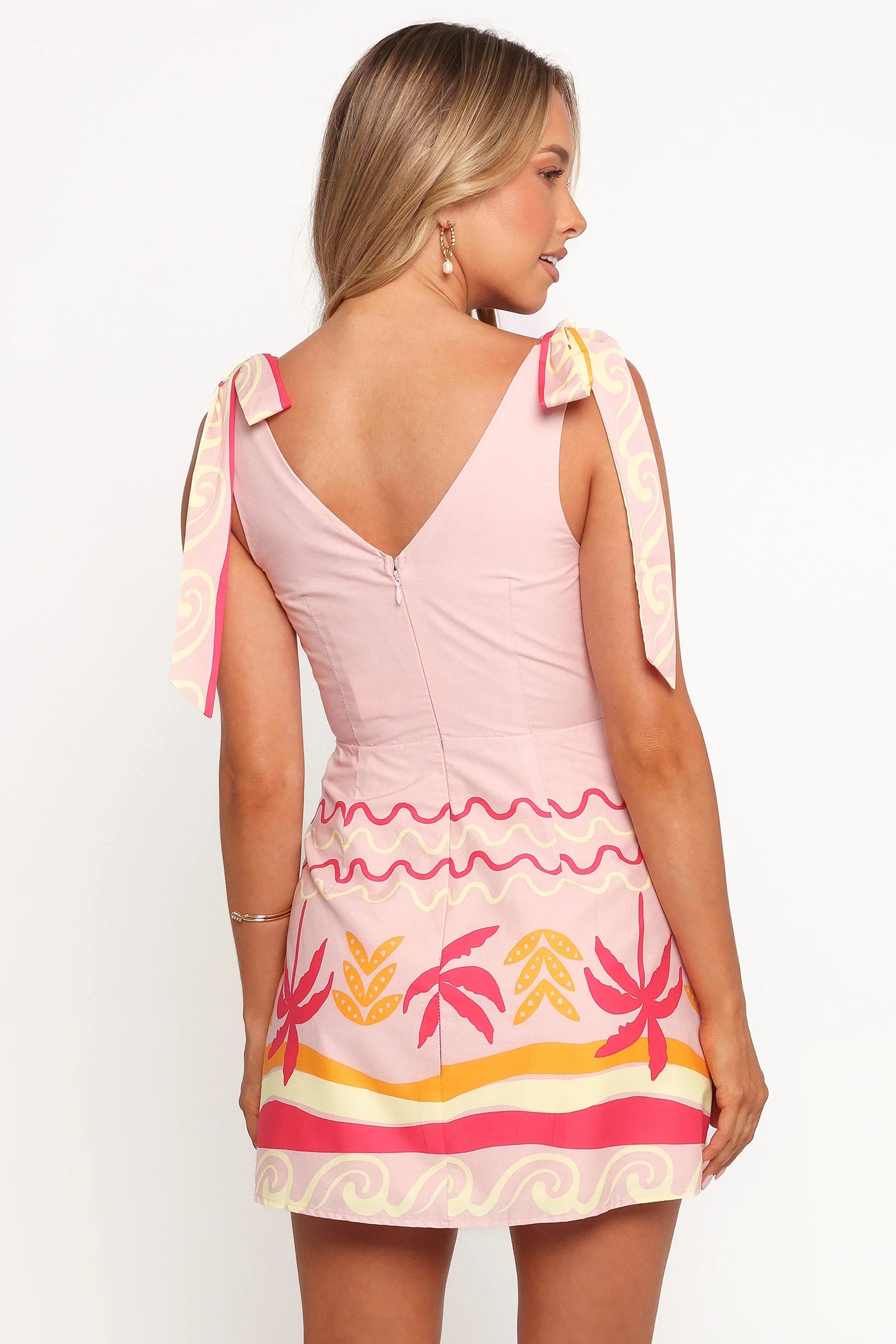 Mini-robe Ariarne - Rose palmier
