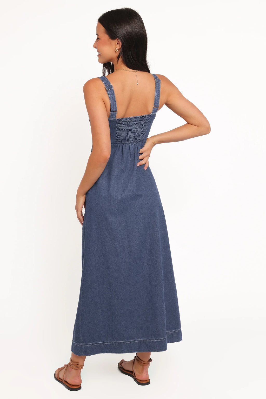 Robe midi Bettie en jean bleu moyen