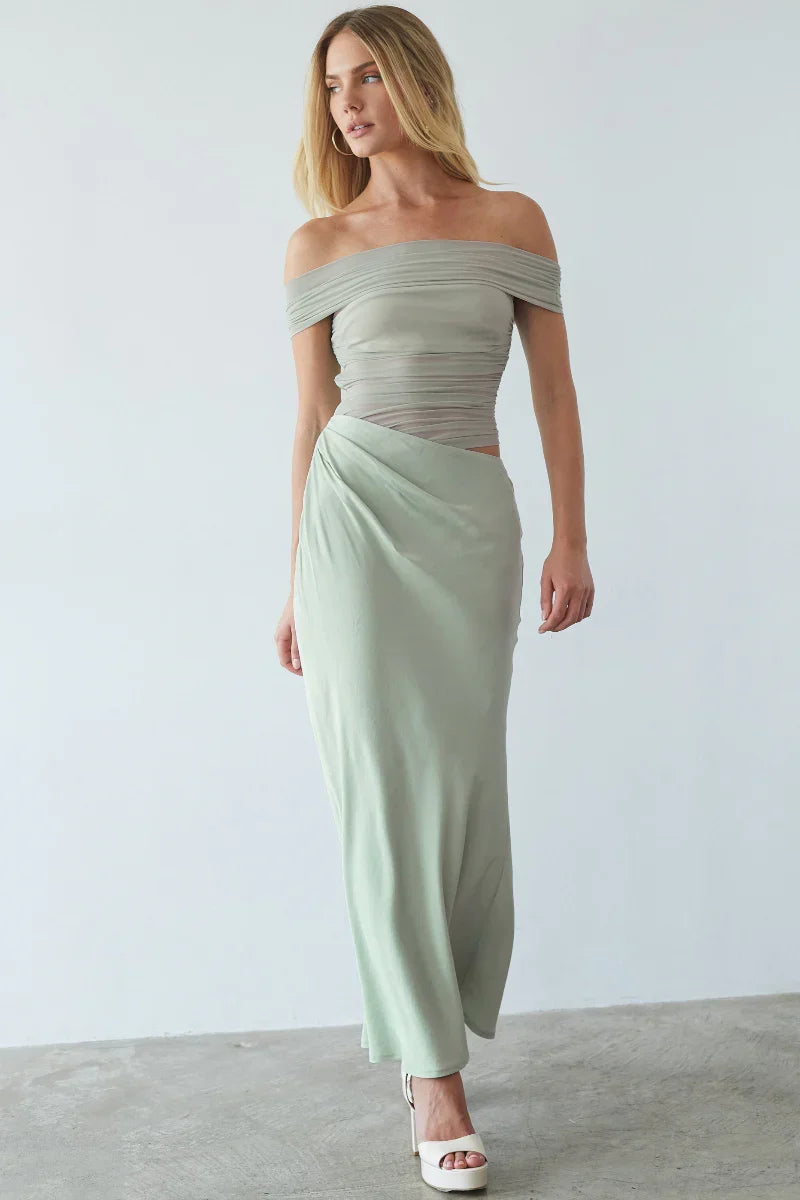 Robe longue en maille Rosalia