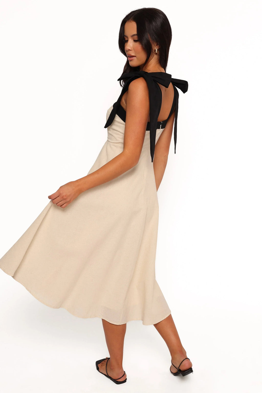 Robe midi Olinda - Noir avoine