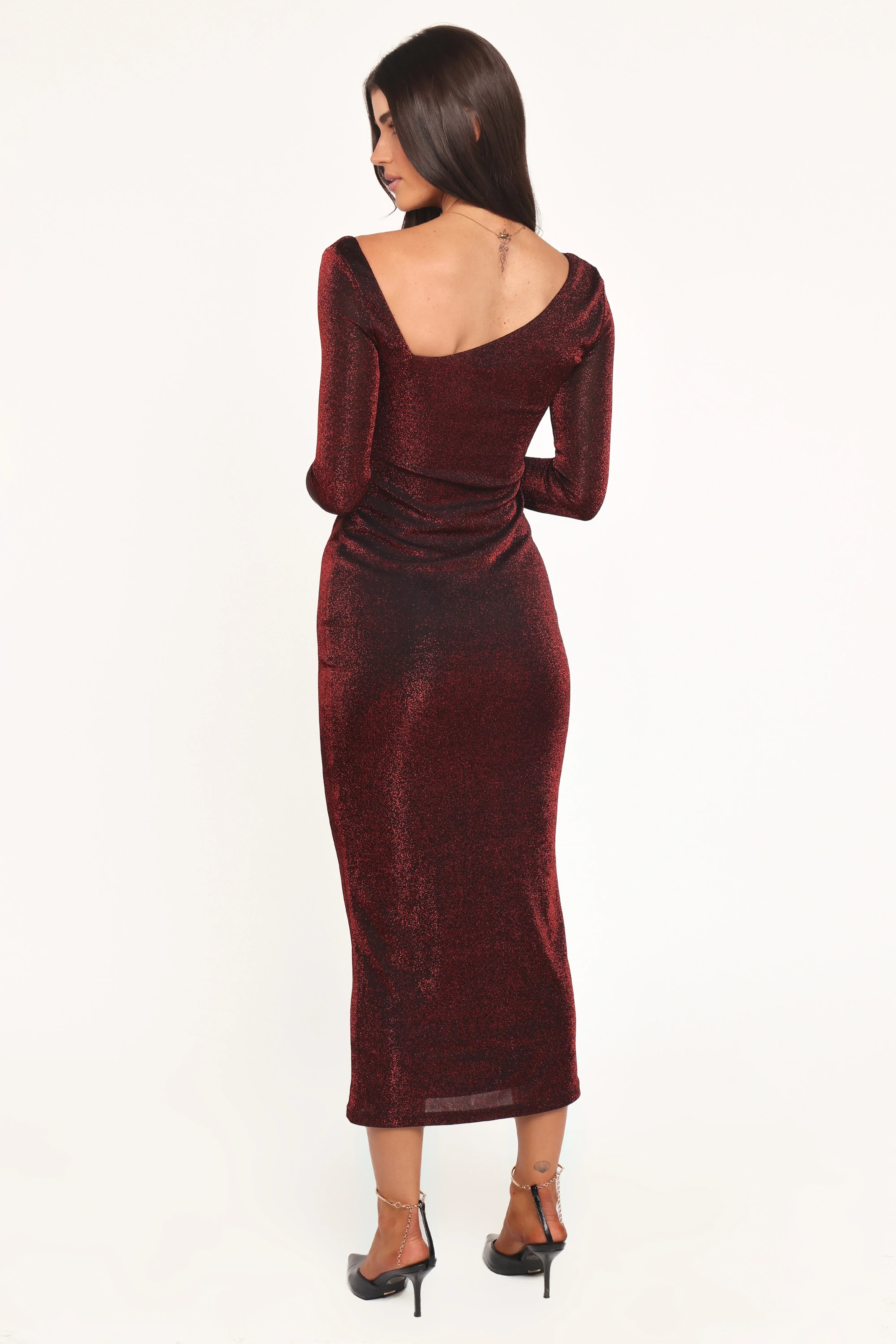 Robe midi Charles - Bordeaux