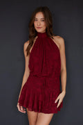 Mini-robe-combishort texturée Yaz
