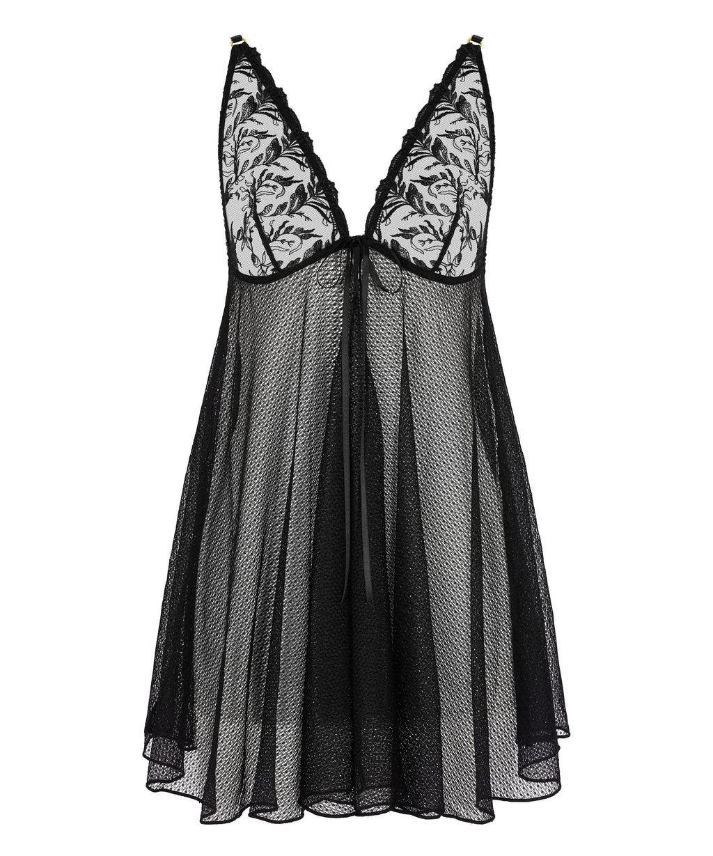 Hidden Treasure Babydoll Black