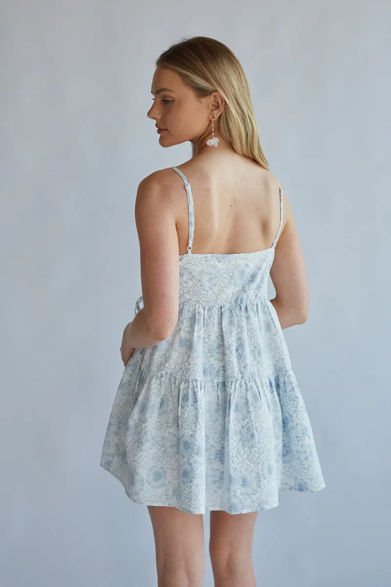 Mini-robe portefeuille fleurie Whitney