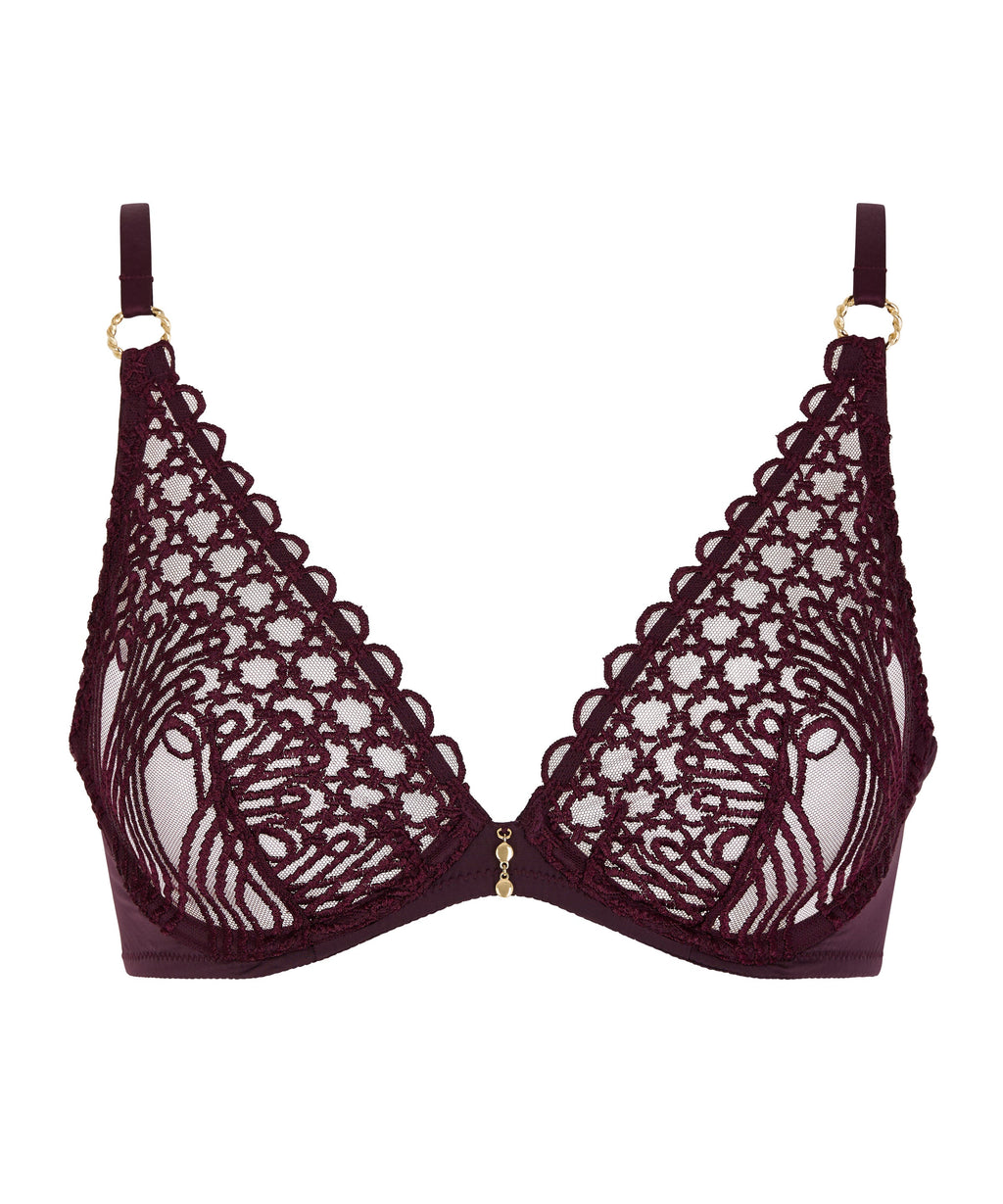 Éloge du Désir Soutien-gorge Triangle avec armatures Deep Berry