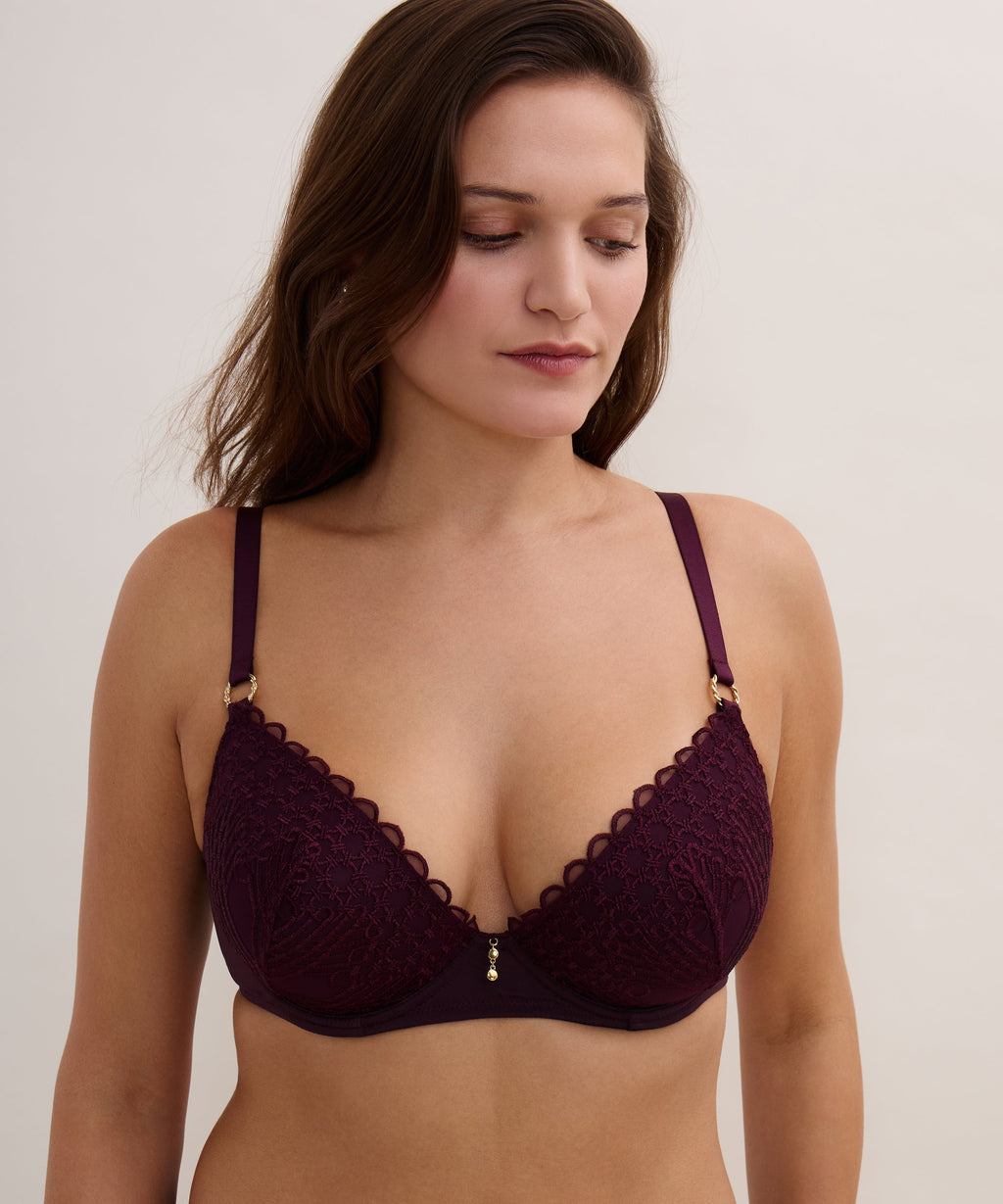 Éloge du Désir Soutien-gorge Push-up coques Deep Berry