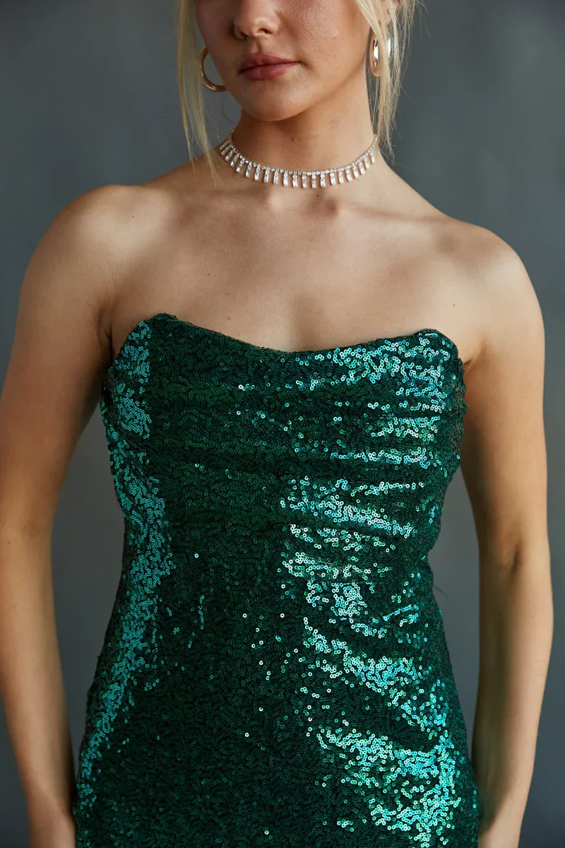 Karina Sequin Corset Bodycon Mini Dress