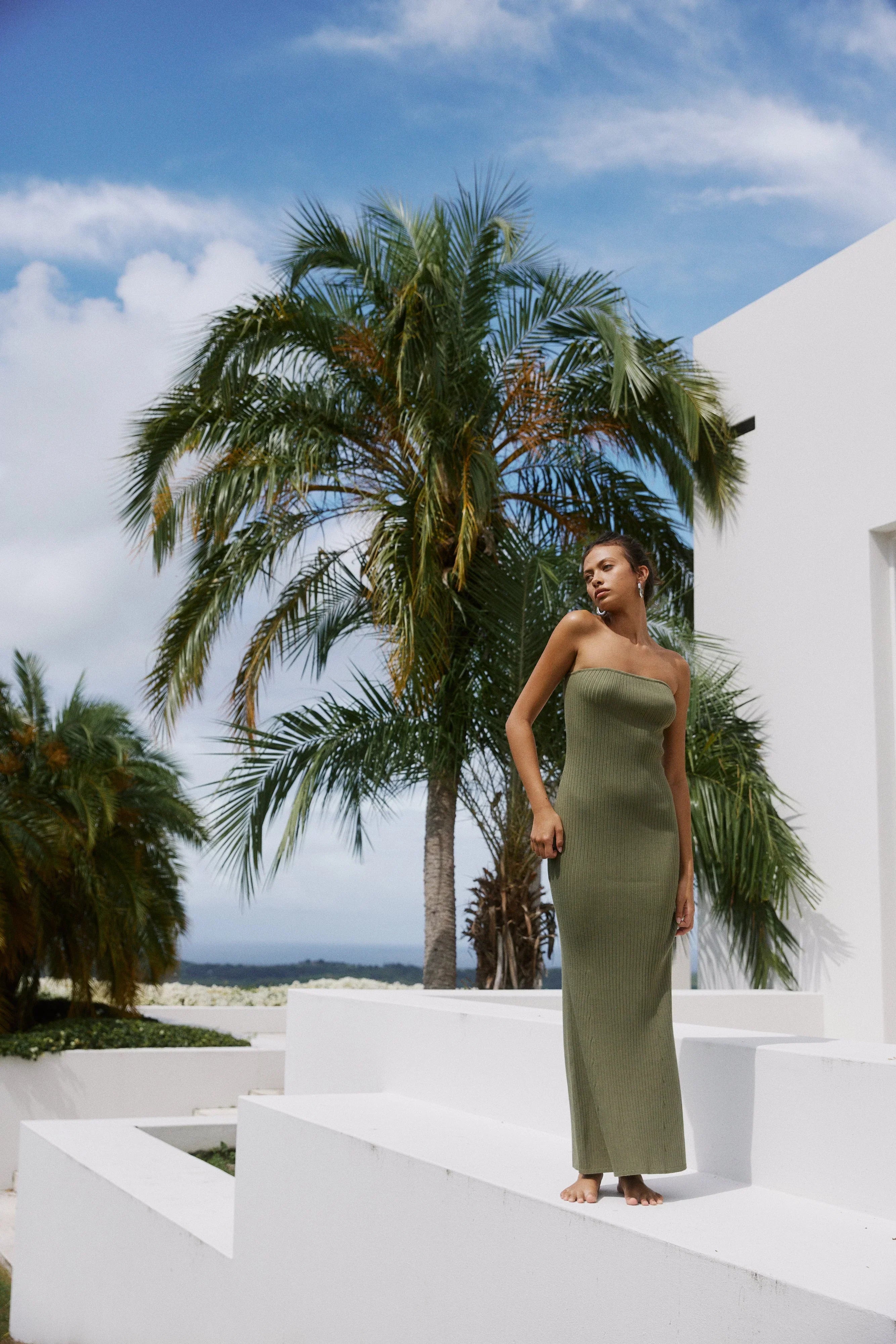 Robe longue Vita - Kaki