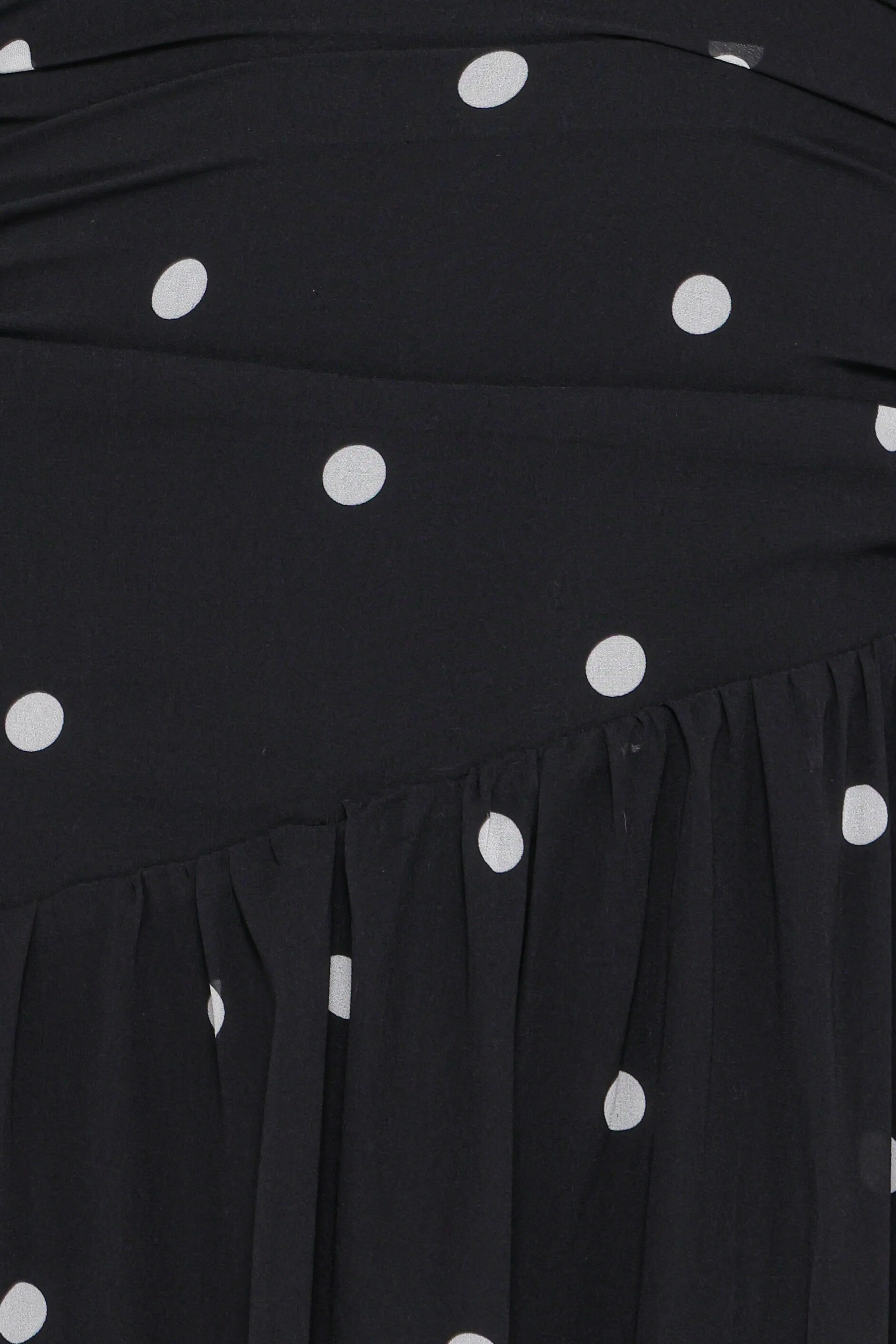 Robe longue Levine - Pois noirs