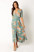 Robe midi Frampton - Bleu floral