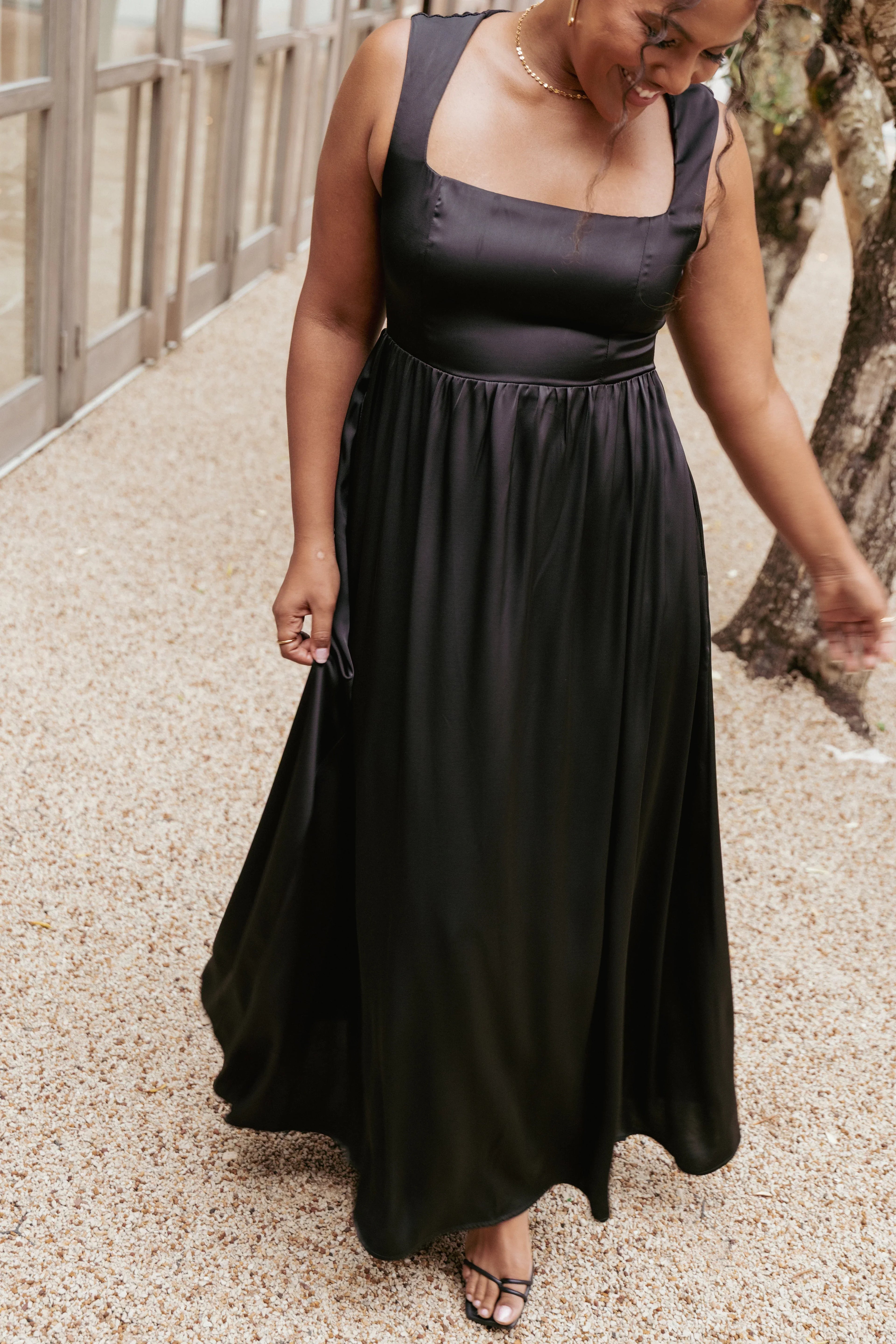 Robe longue Elania - Noire
