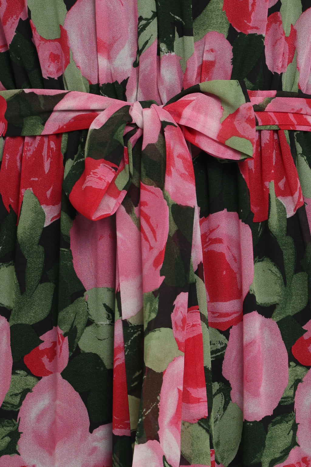 Robe longue Caroline à licou – Fleurie noire