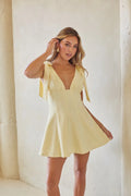 Chandra Bow Tie Mini Dress