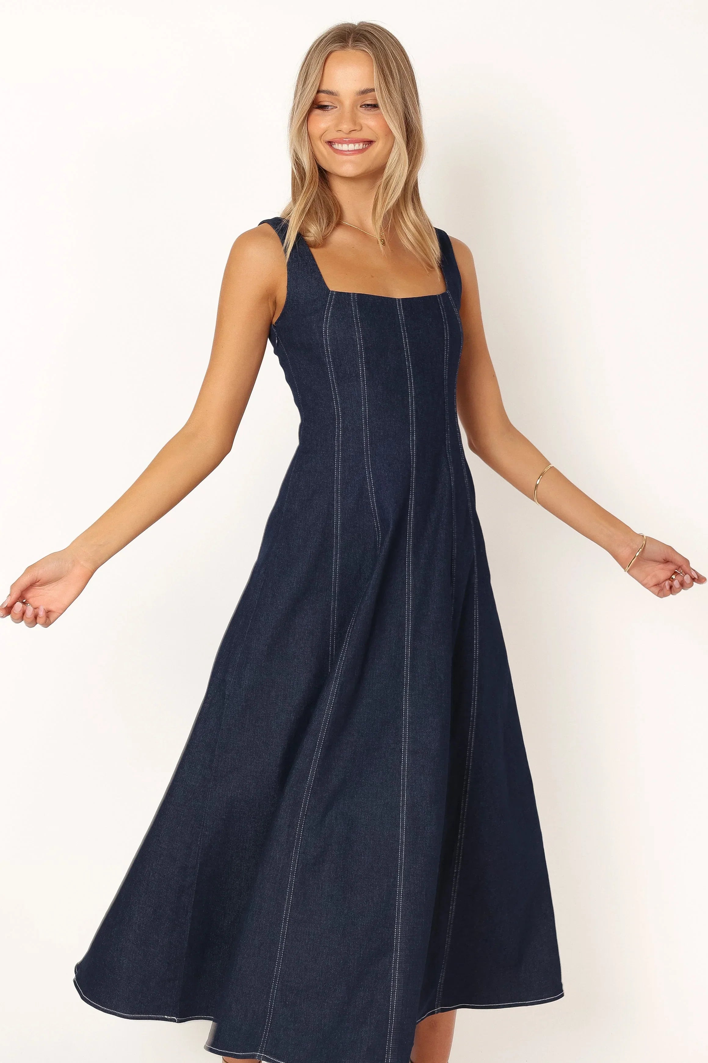 Robe Midi Callum - Denim Foncé