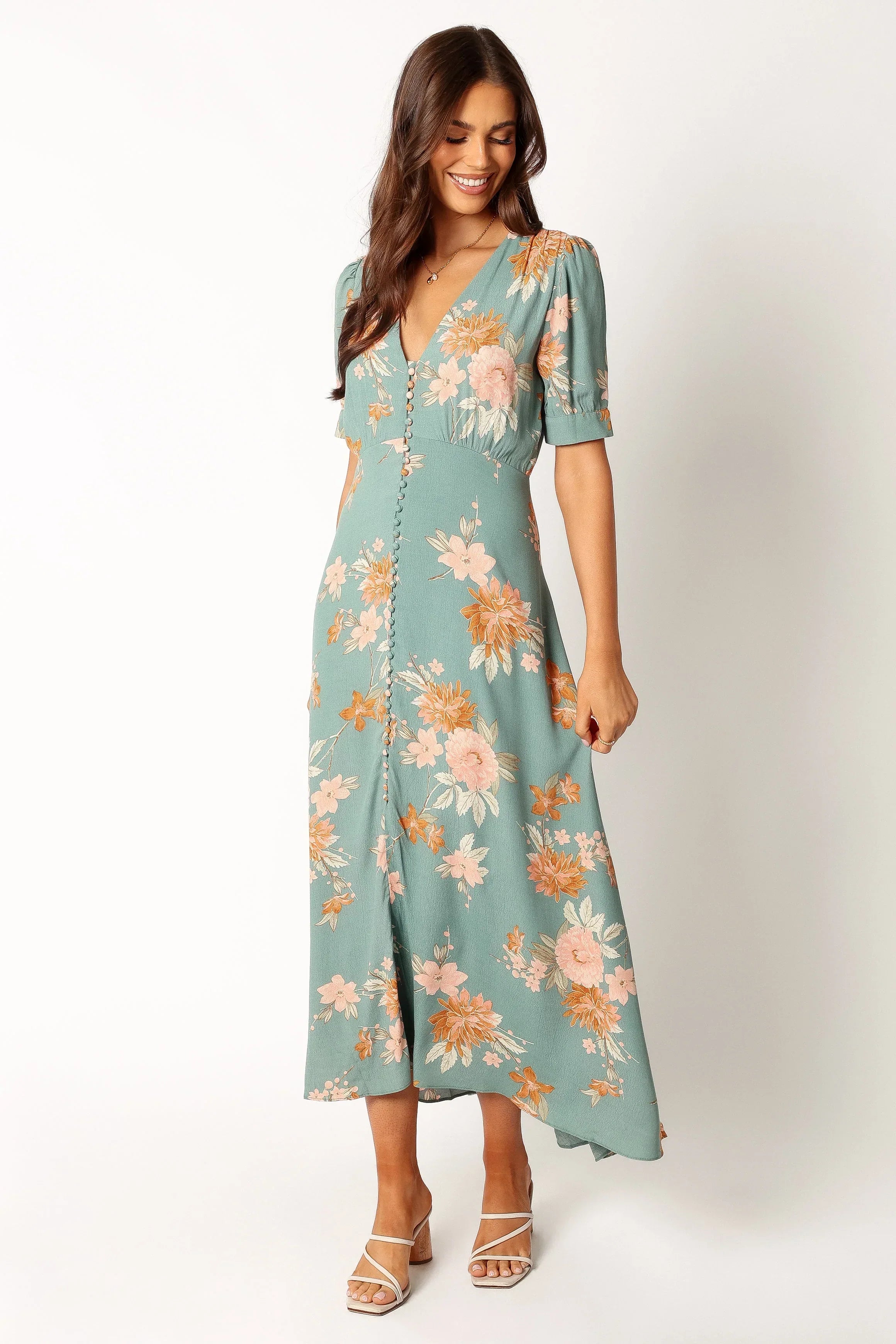 Robe midi Frampton - Bleu floral