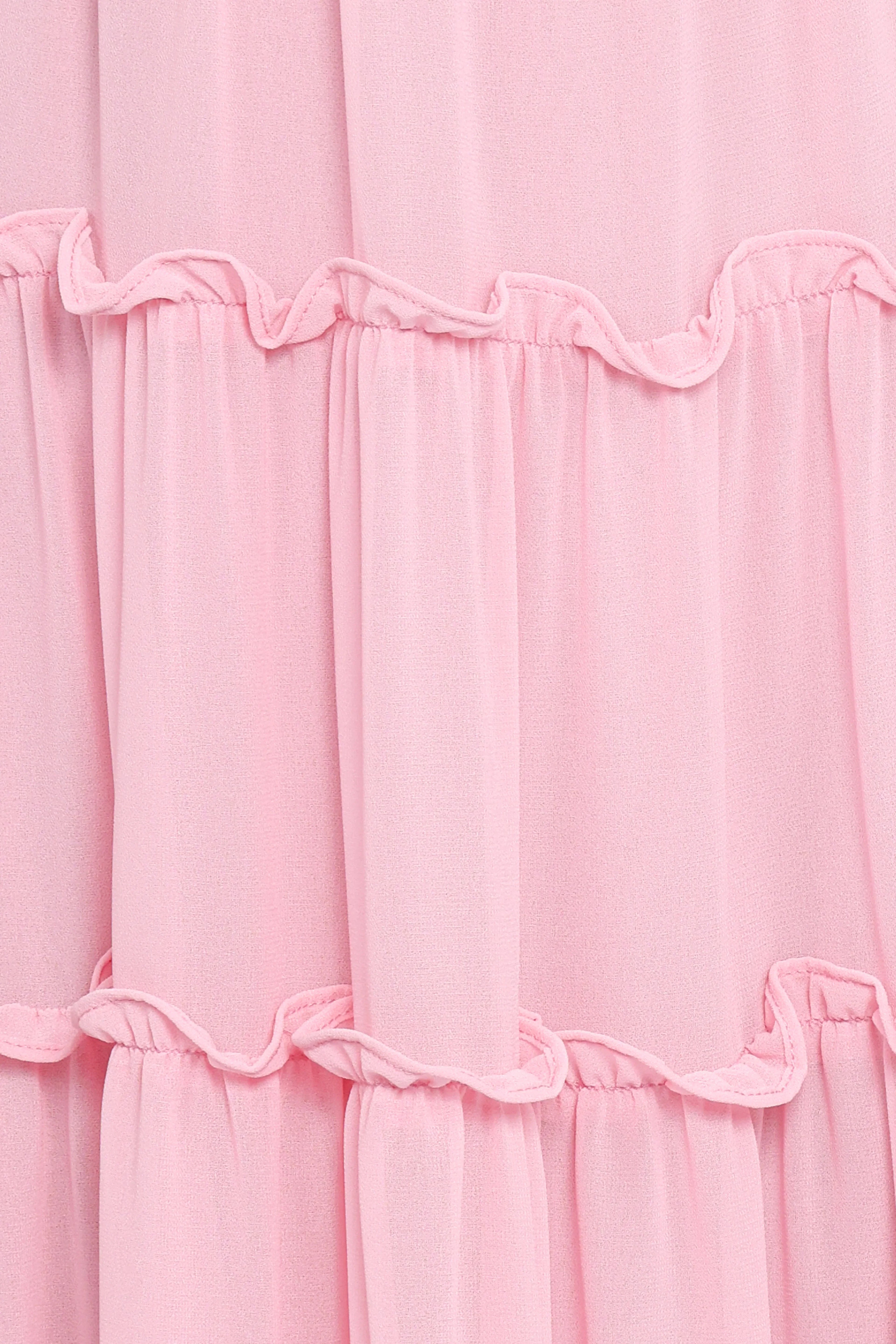 Robe longue Dottie à encolure dos nu – Rose