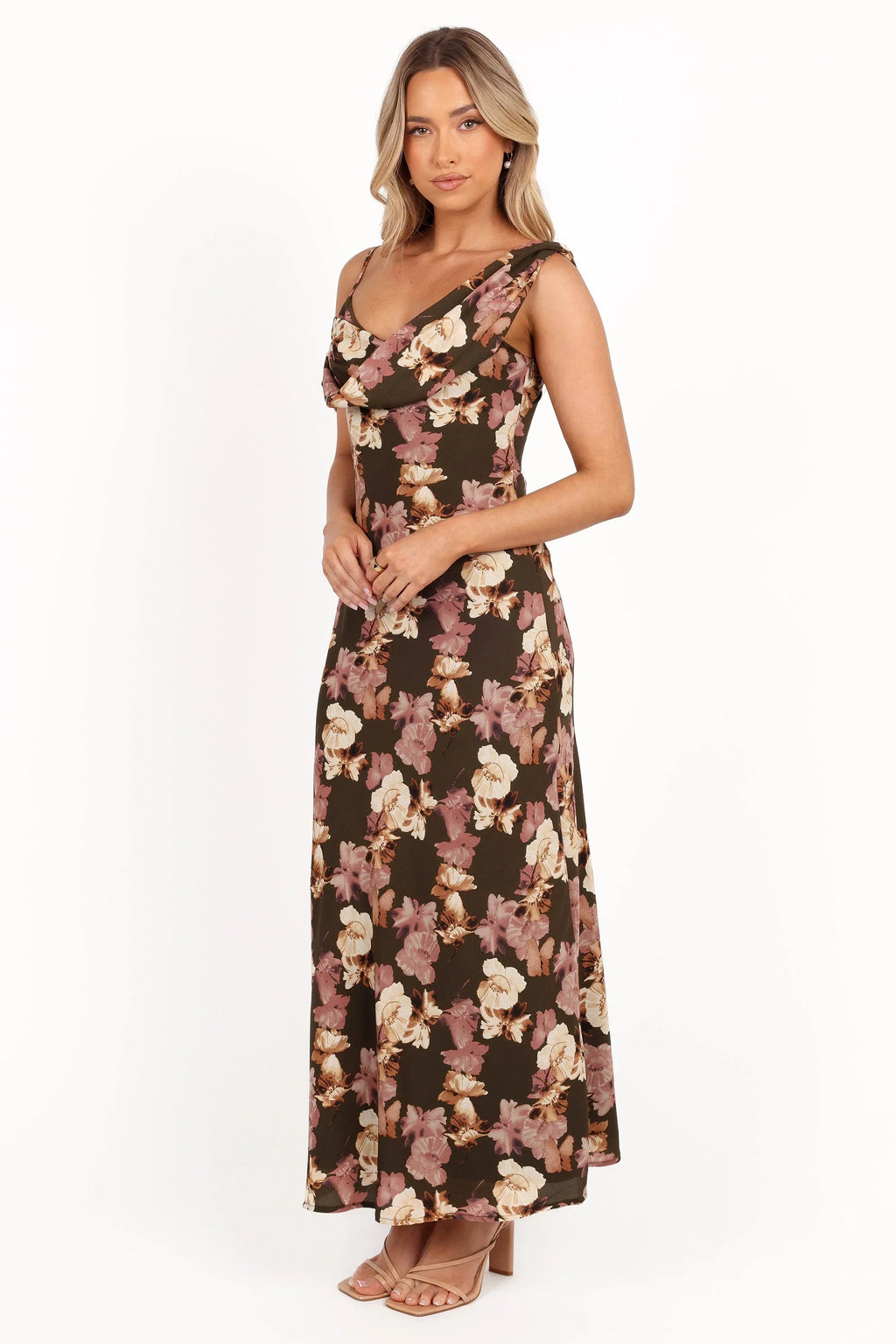 Robe midi Kamryn - Imprimé floral olive