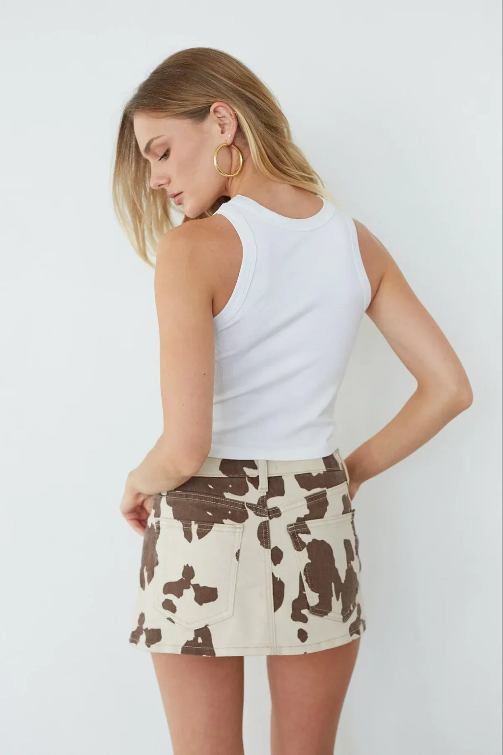 Mini-jupe short en jean Dasha