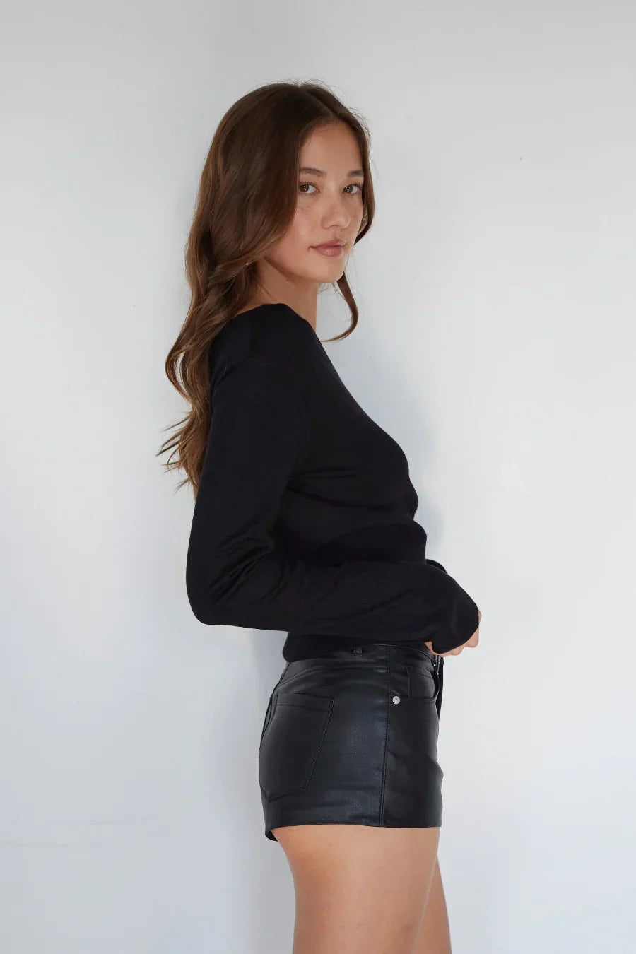 Micro-short Naya en faux cuir