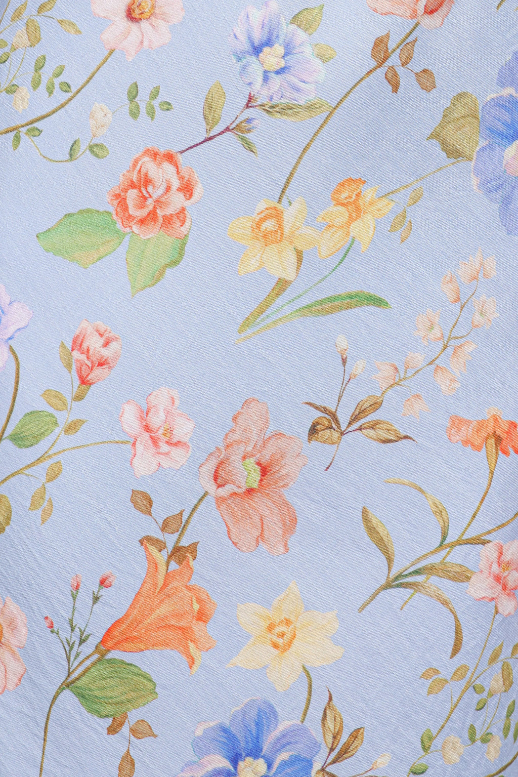 Robe longue Lunaria – Bleu fleuri