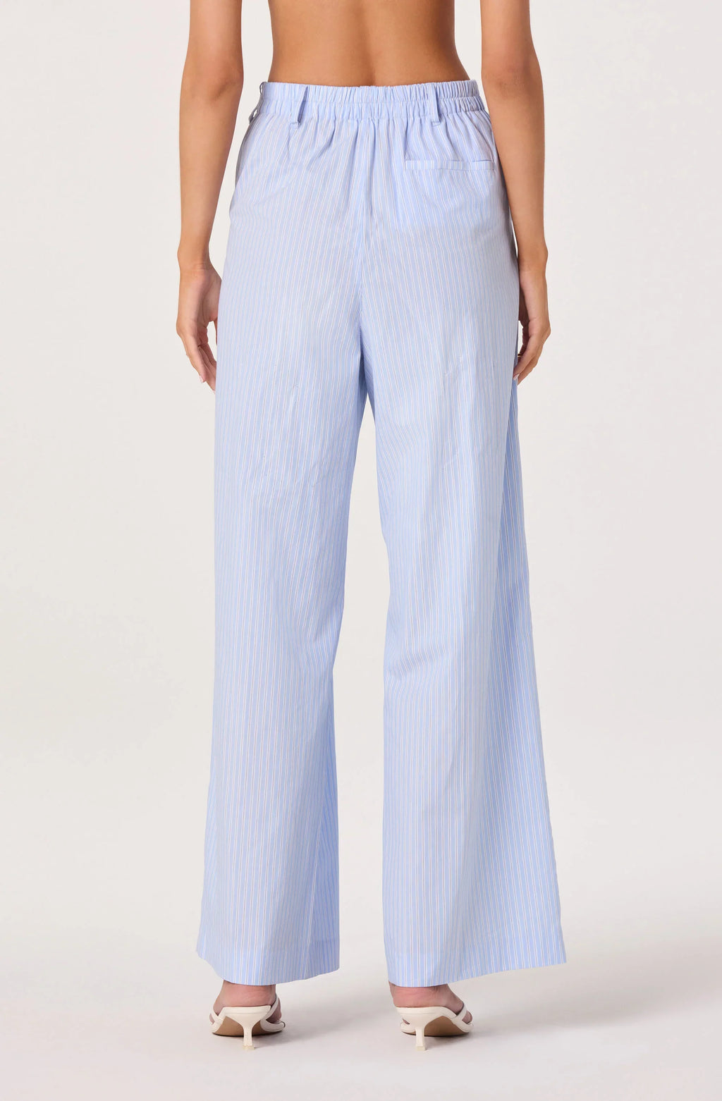 Neha Striped Linen High-Rise Wide Leg Pants
