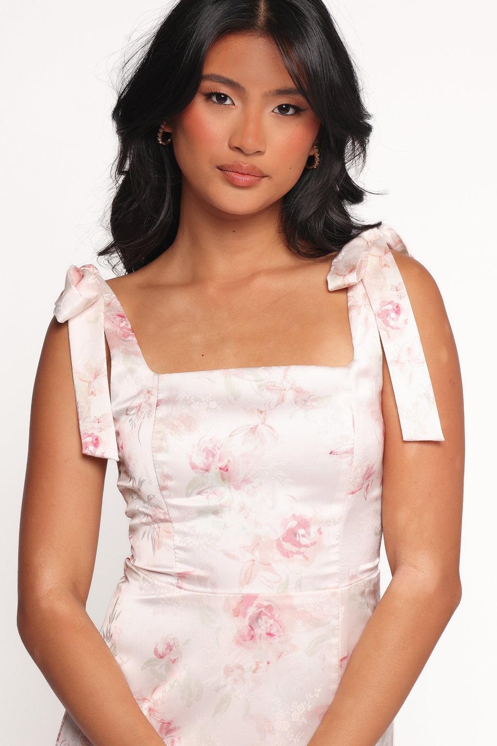 Robe midi Zane - Imprimé floral rose