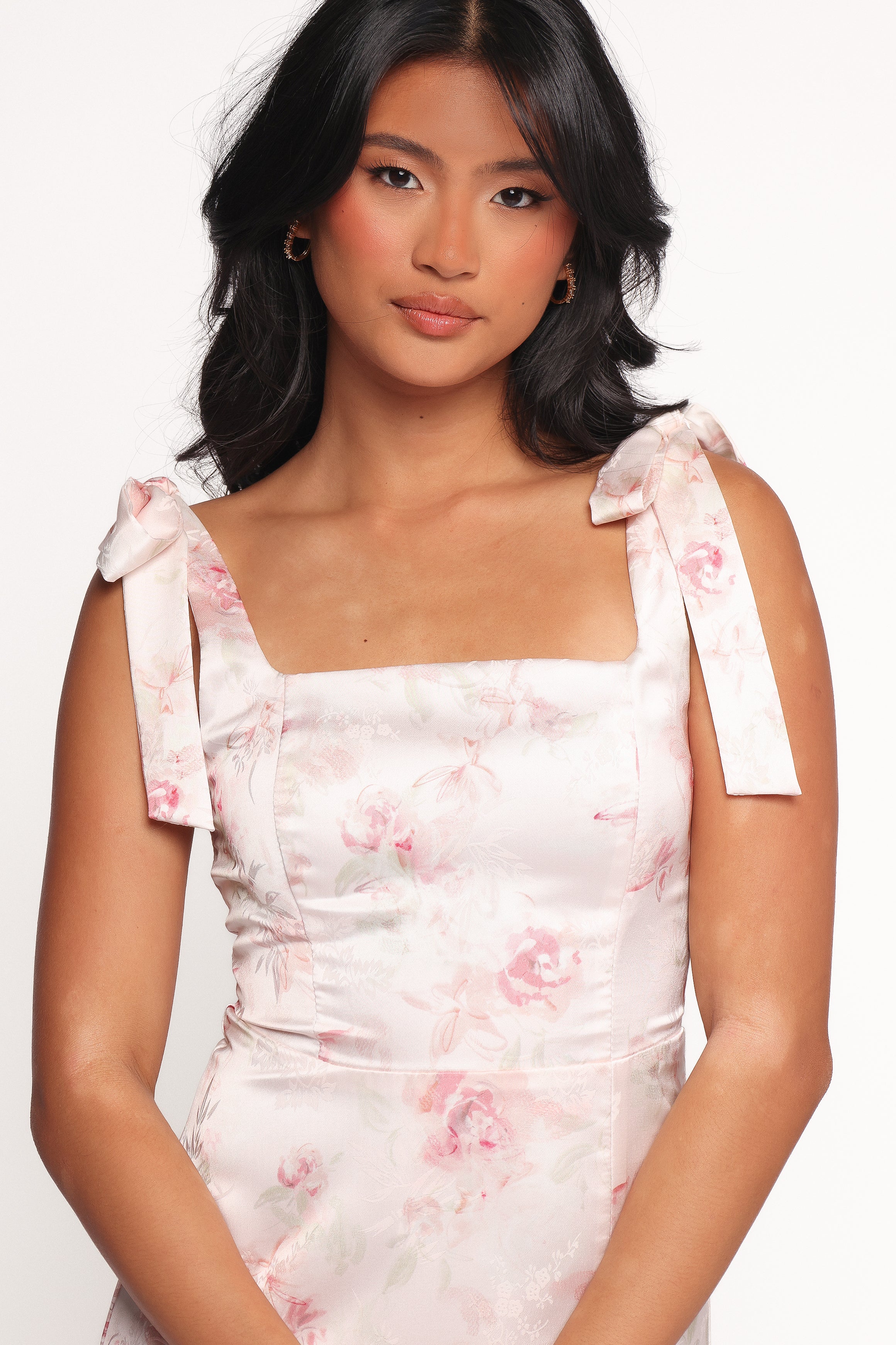Robe midi Zane - Imprimé floral rose
