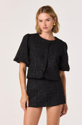 Mini-jupe culotte en tweed