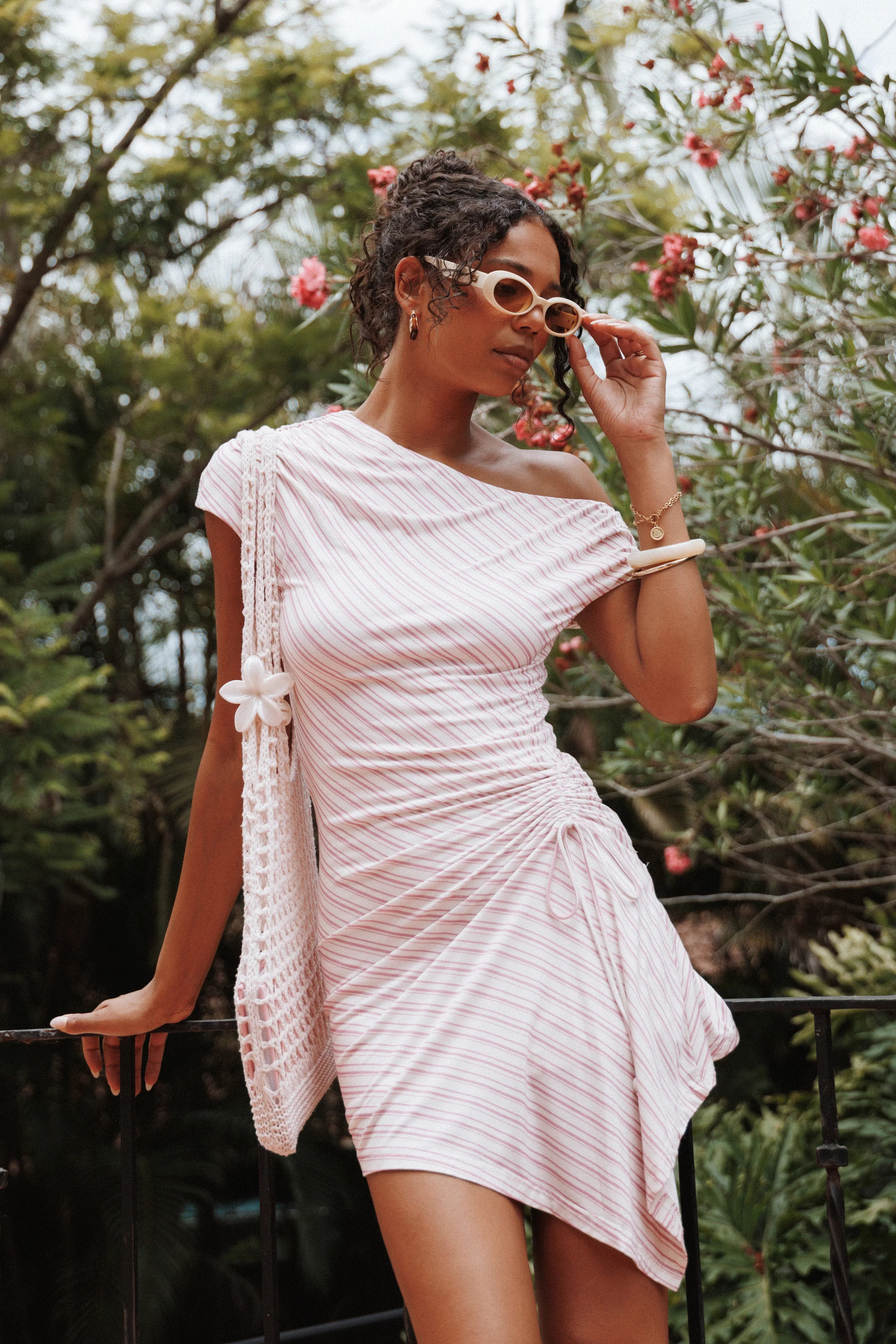 Mini-robe Rois - Rayures roses