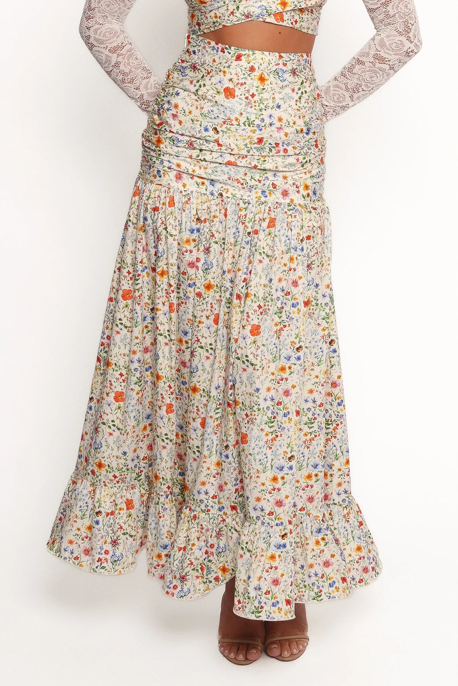 Dara Maxi Skirt - Garden Floral