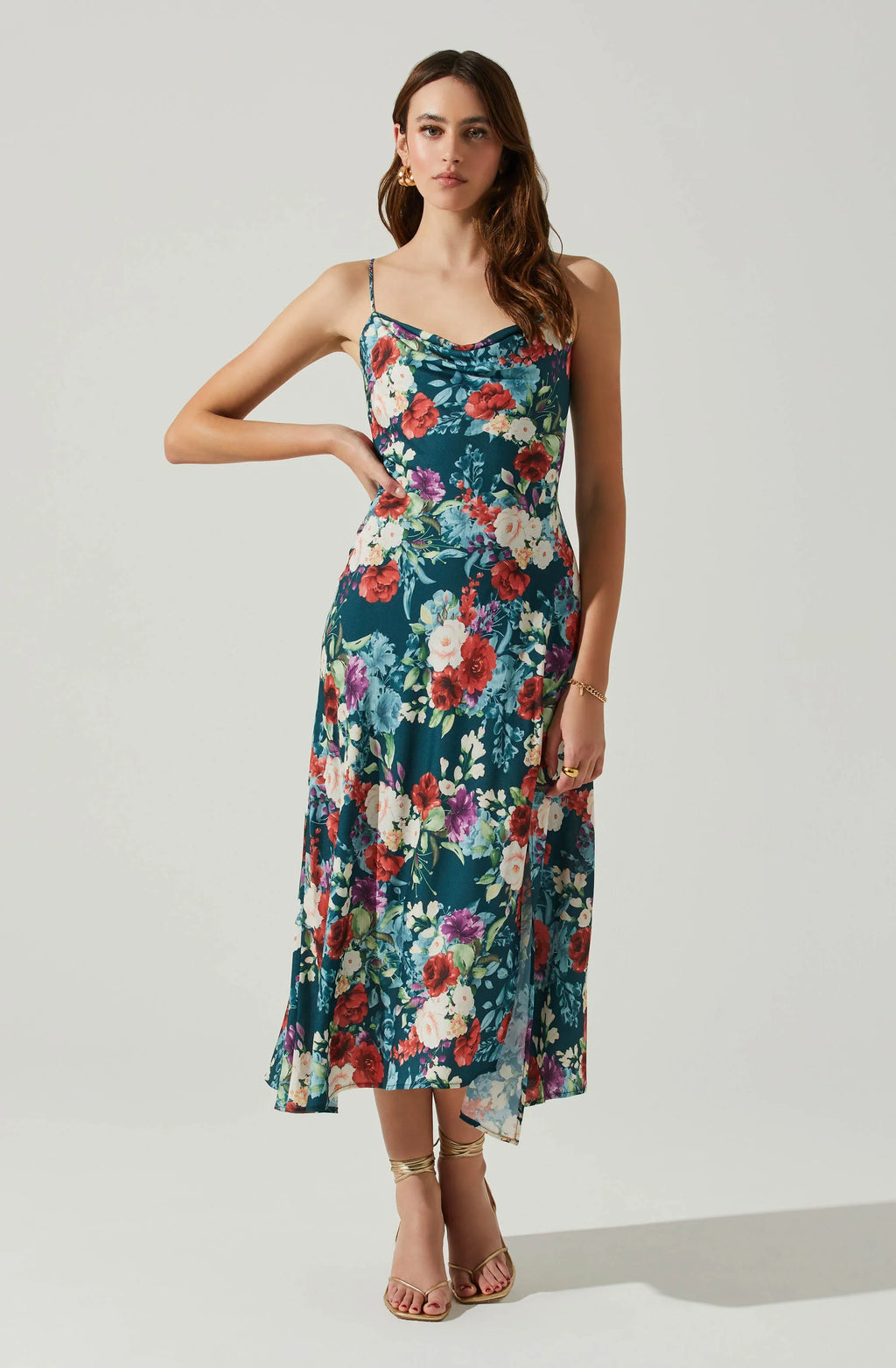 Robe midi florale Gaia