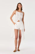 Mercy Eyelet Embroidered High-Rise Mini Shorts