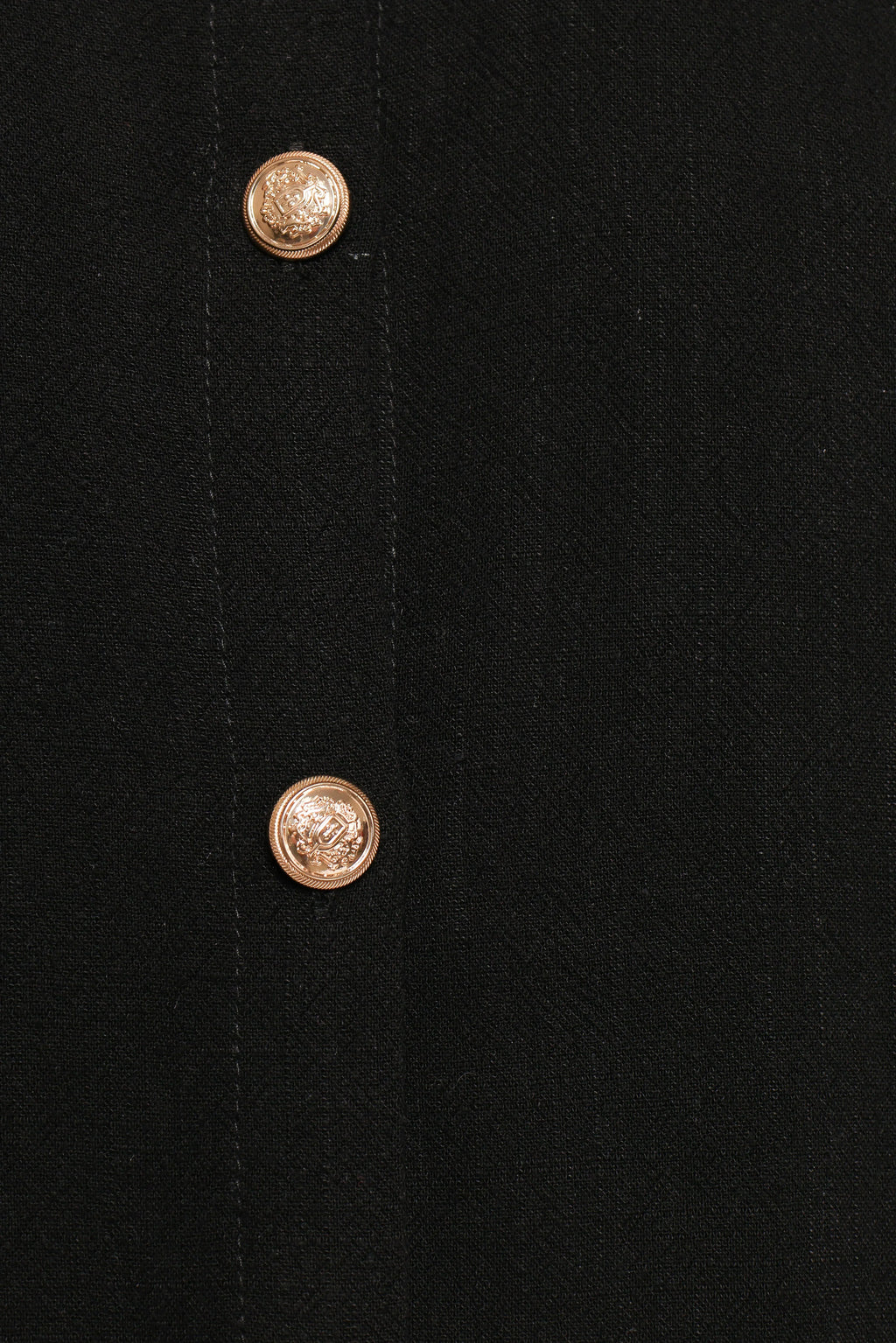 Robe boutonnée courte Velvette - Noire