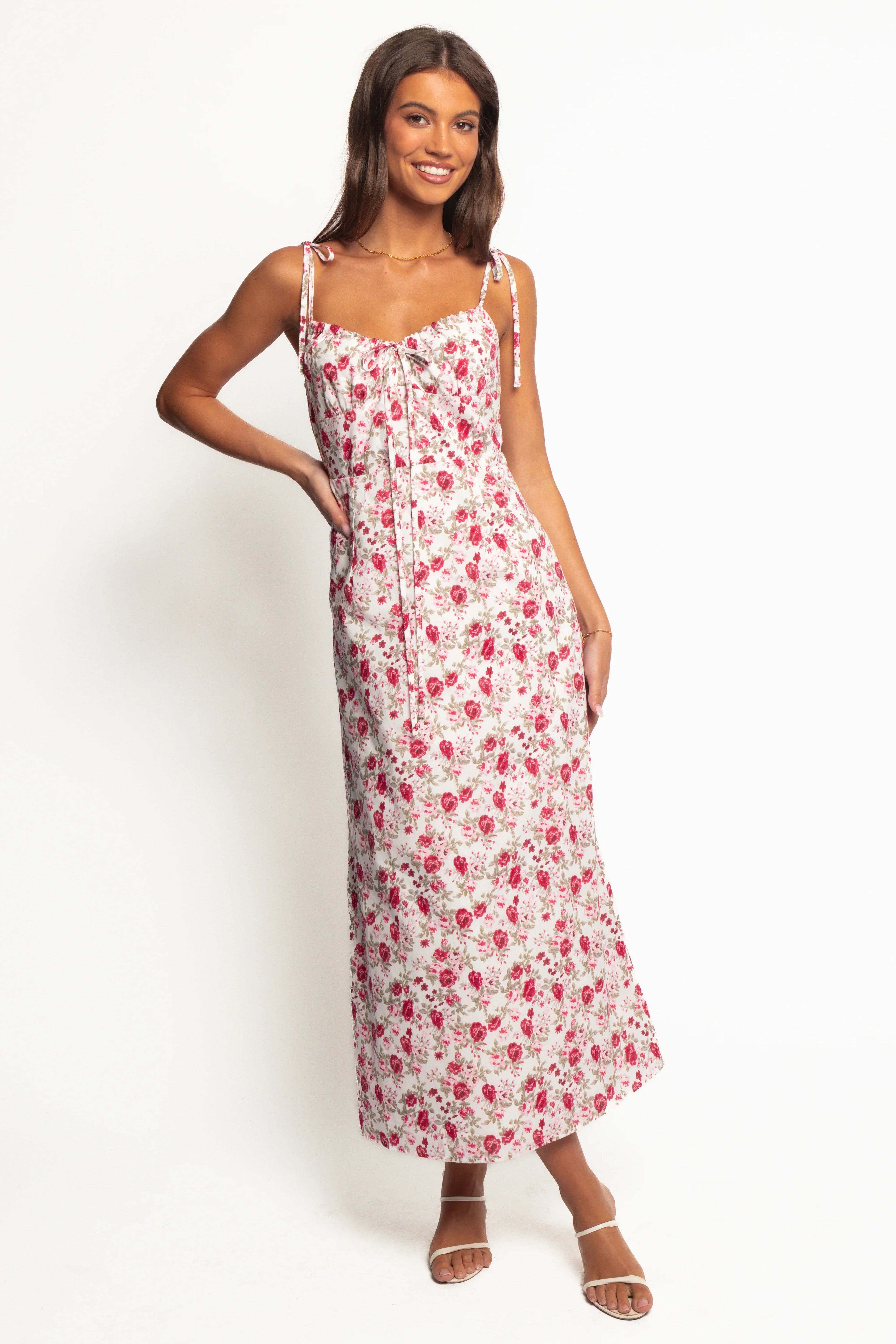 Robe midi Imelda - Imprimé rose