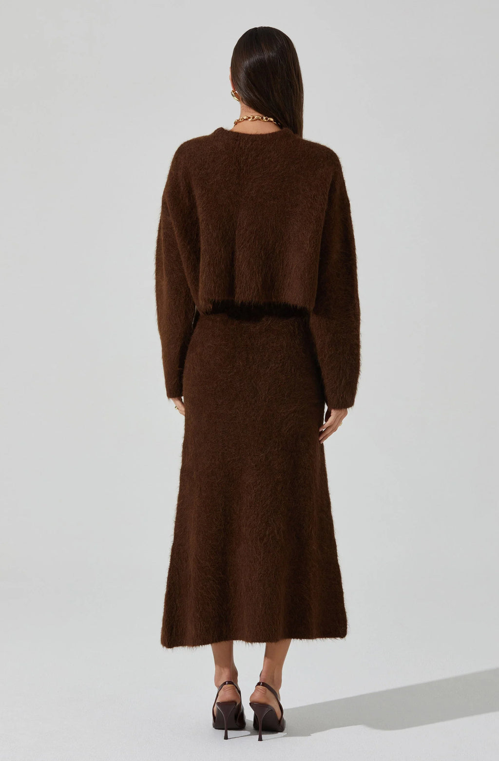 Sinisa Brushed Wool Midi Skirt