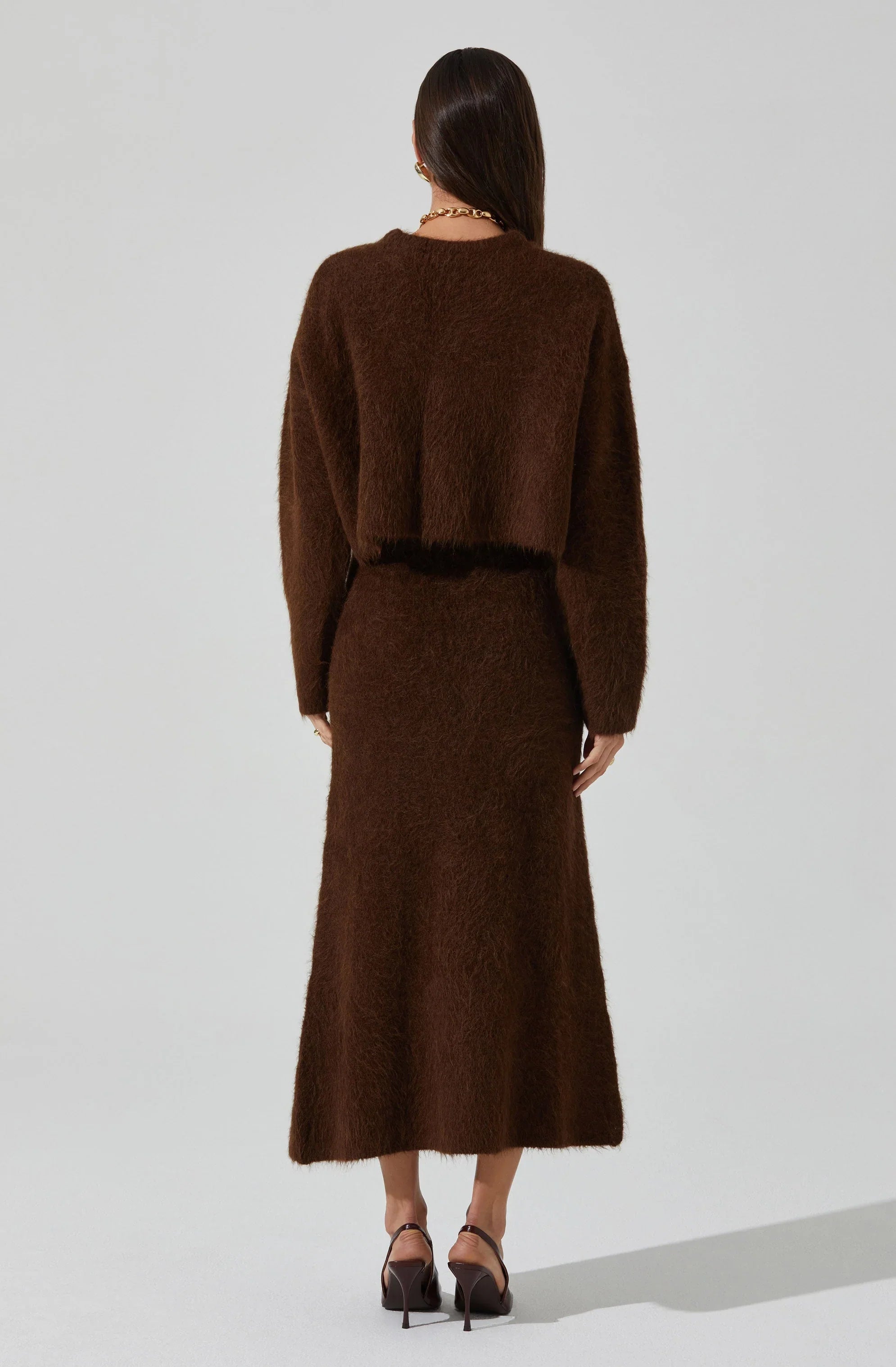 Sinisa Brushed Wool Midi Skirt