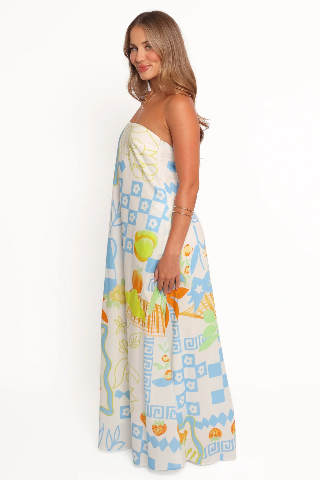 Robe longue bustier Kaelani - Imprimé multicolore