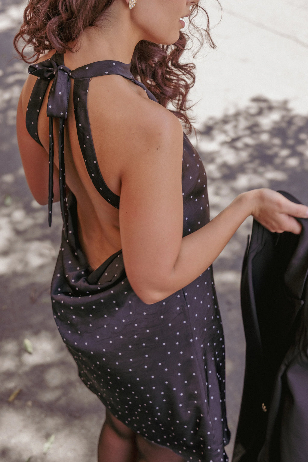 Robe Courte Gabrielle - Pois Noirs