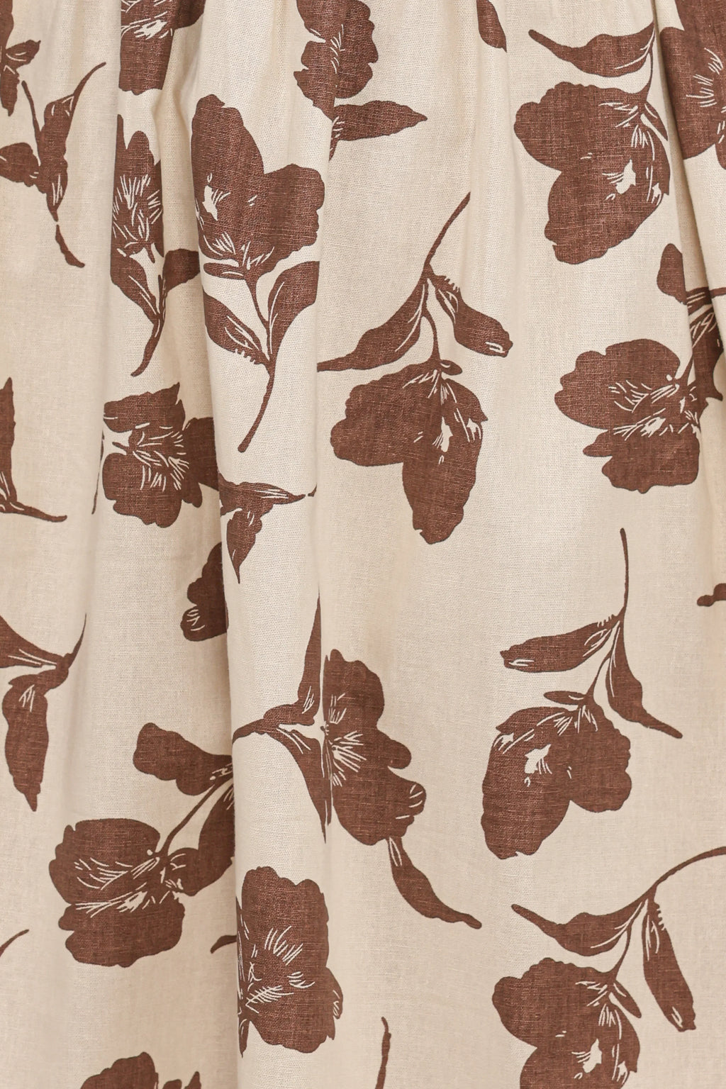 Robe mini à manches longues Cambria - Marron/Blanc