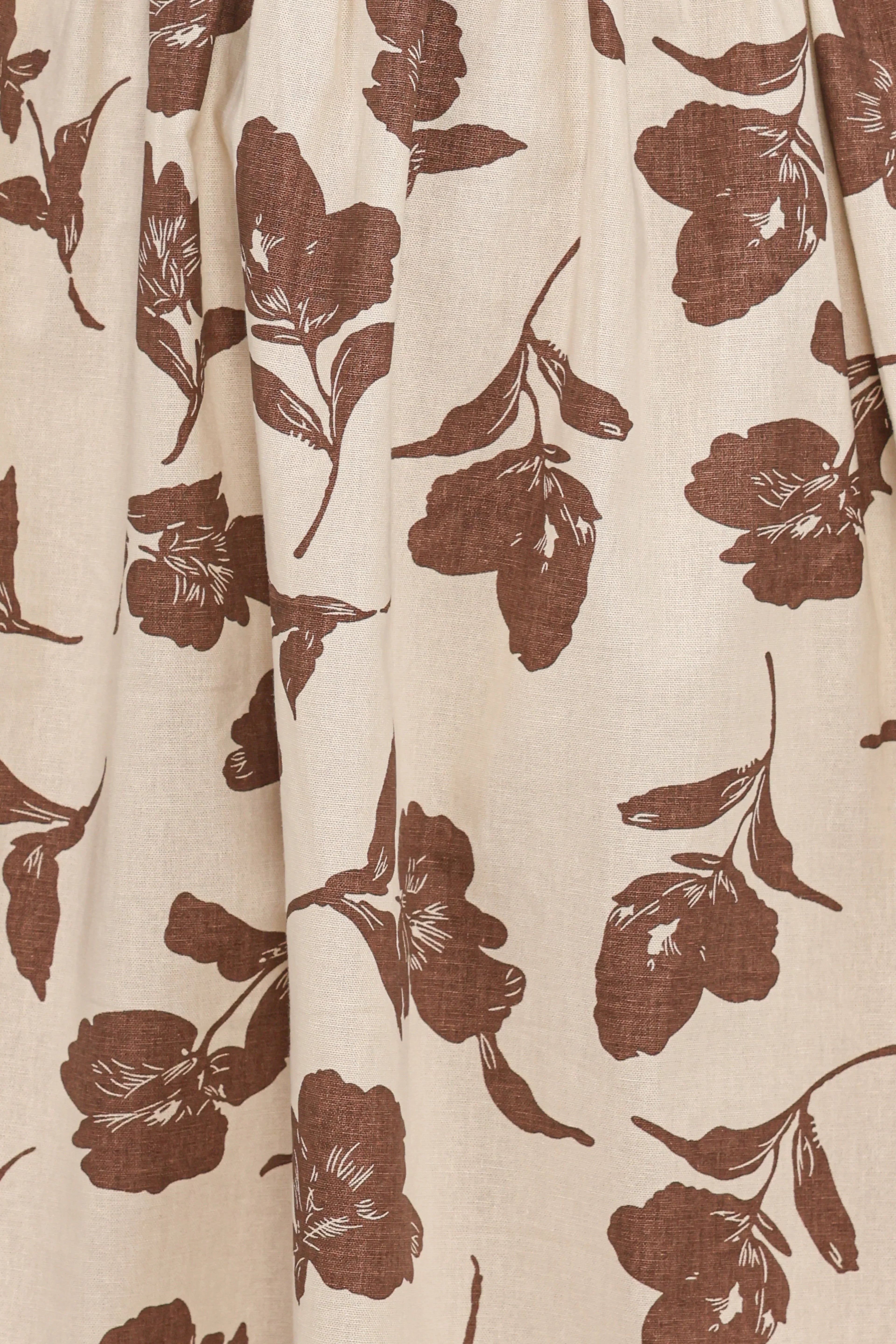 Robe mini à manches longues Cambria - Marron/Blanc