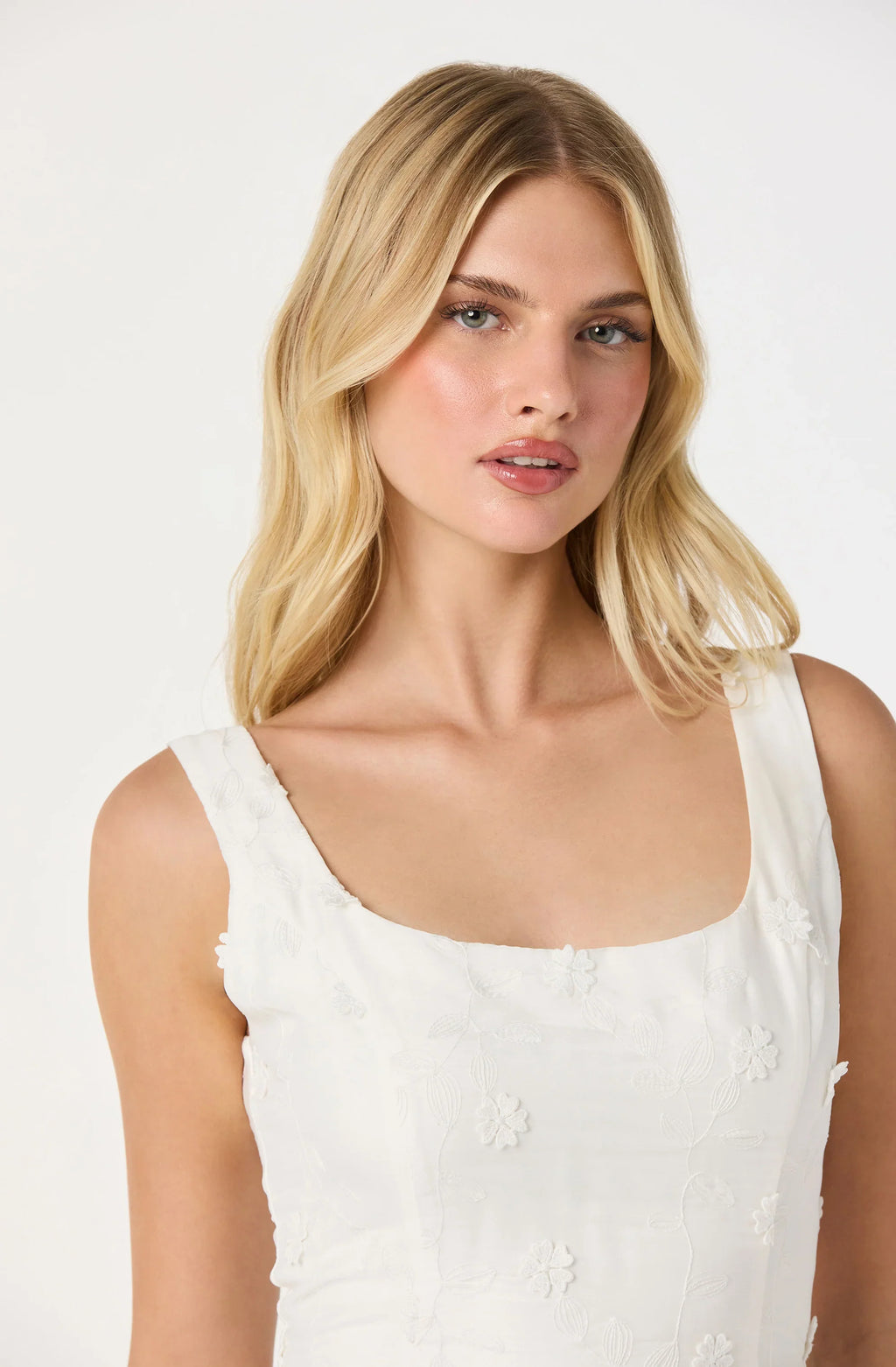 Reina Embroidered Floral Mini Dress