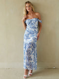 Robe longue froncée Tahlia