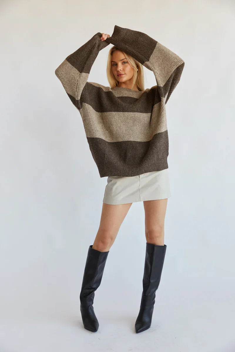 Reese Oversized Striped Sweater