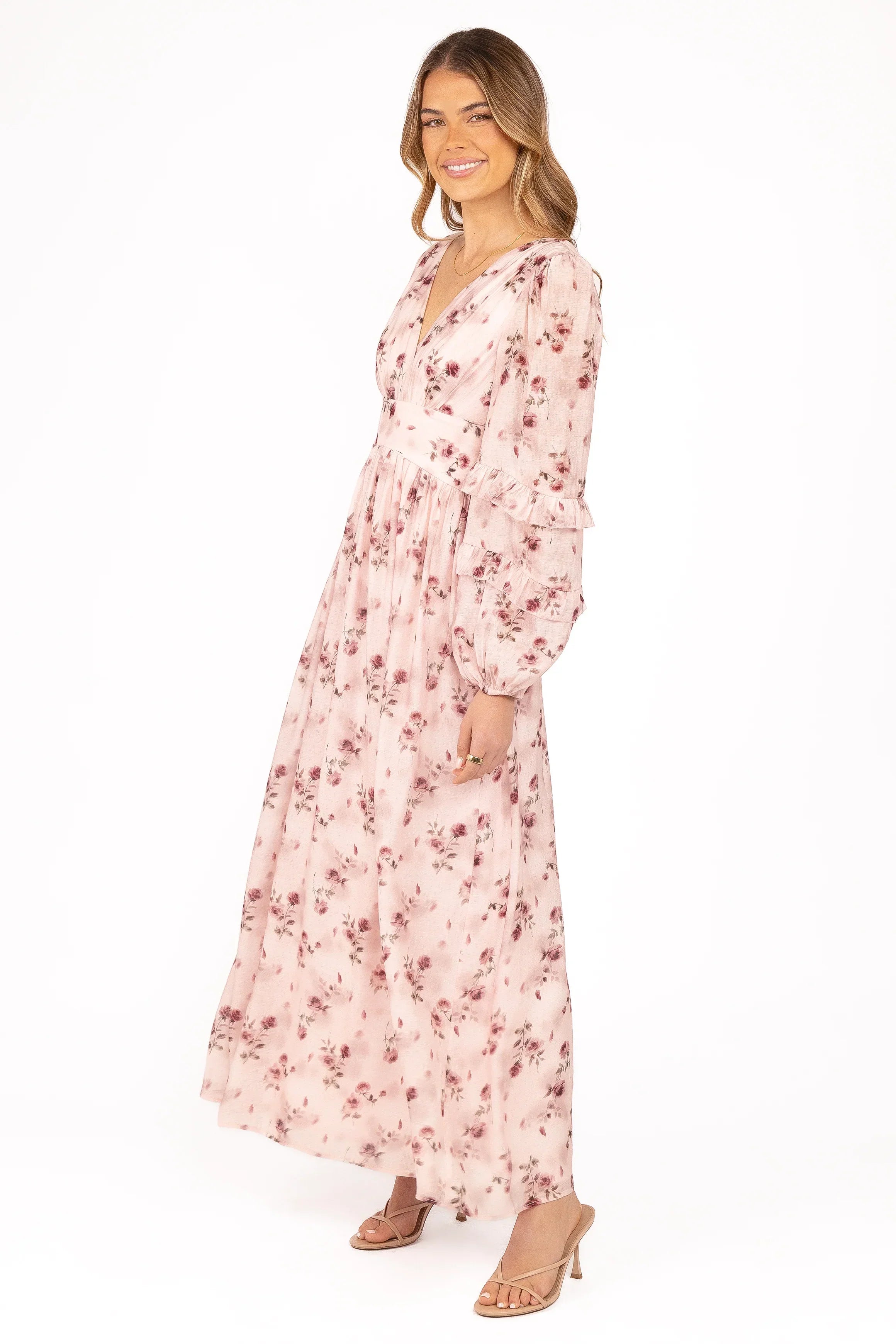 Robe longue Vayla - Rose vif