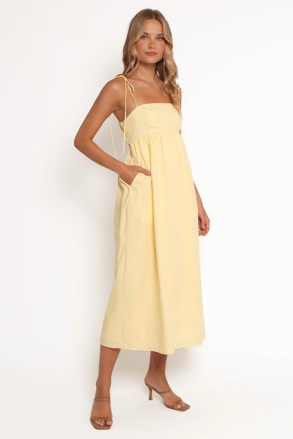 Robe longue Simona - Jaune